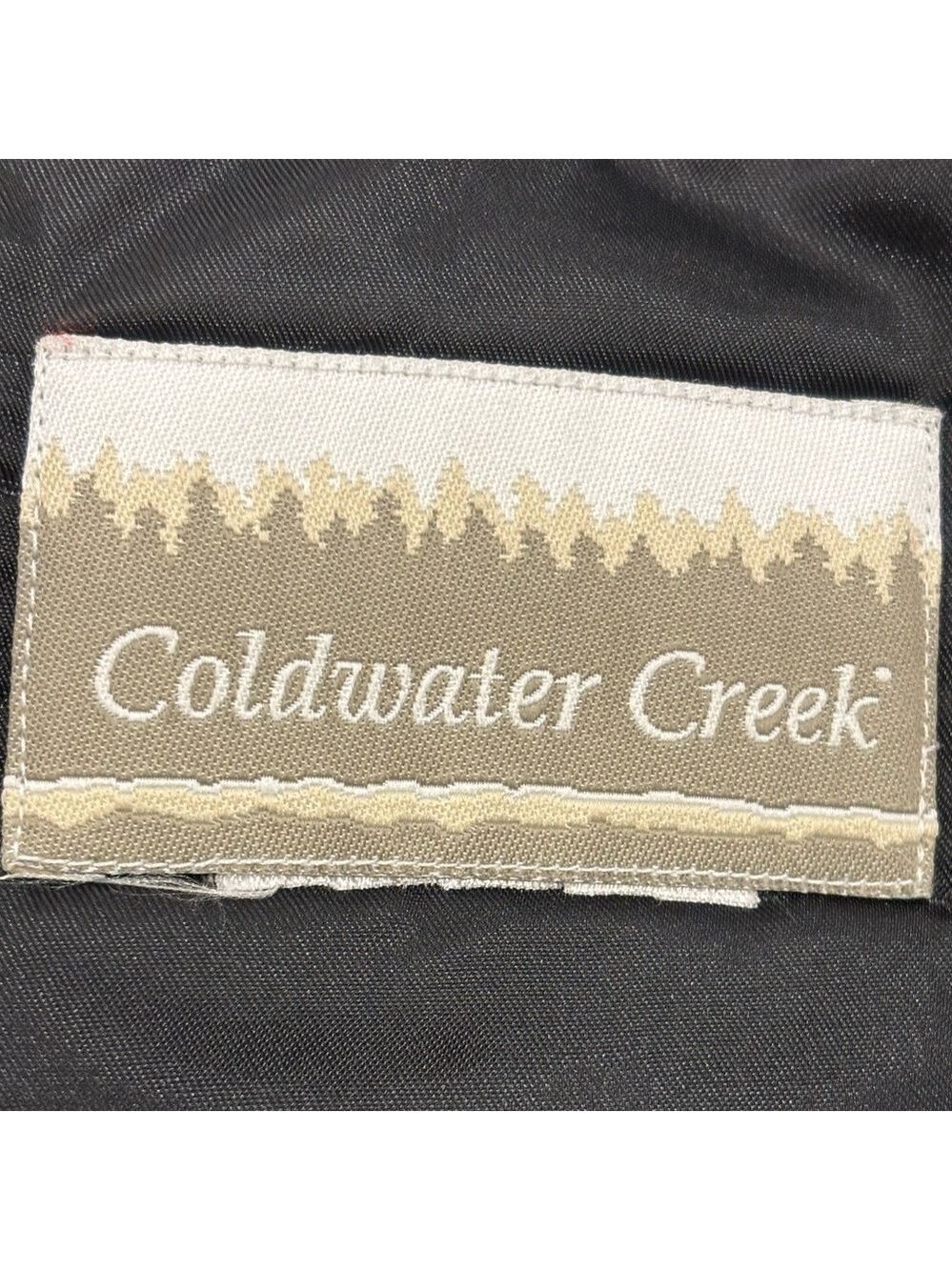 80s COLDWATER CREEK SOFT LEATHER BLACK CONCEALED BUTTON STOLLER COAT SZ XL - Picture 10 of 10